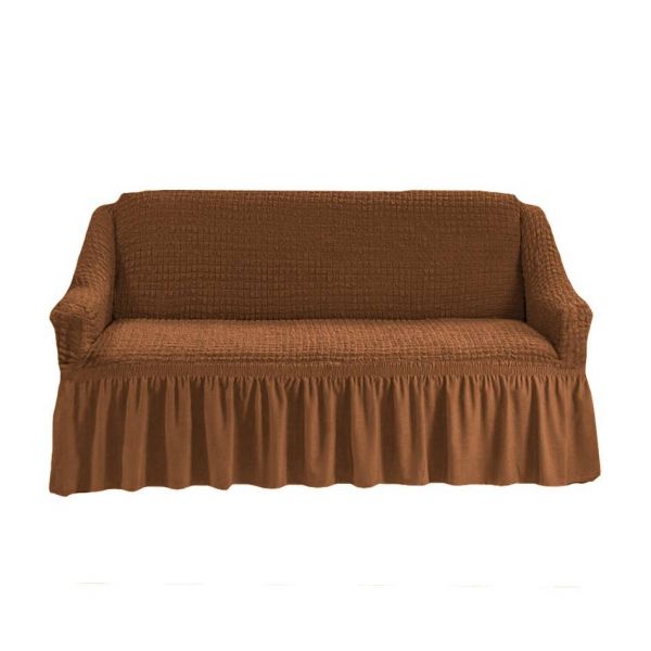 Cover for three-seater sofa, brown
