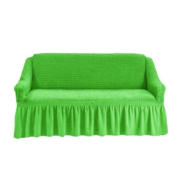 Cover for a three-seater sofa, light green