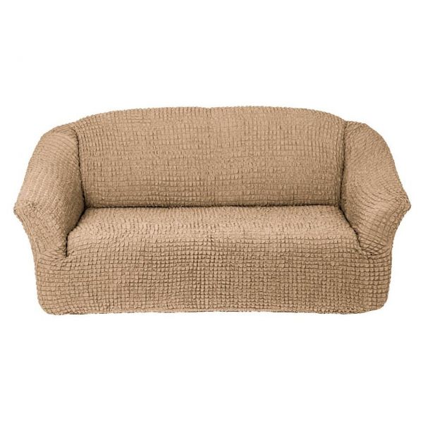 Triple sofa cover without frill, beige