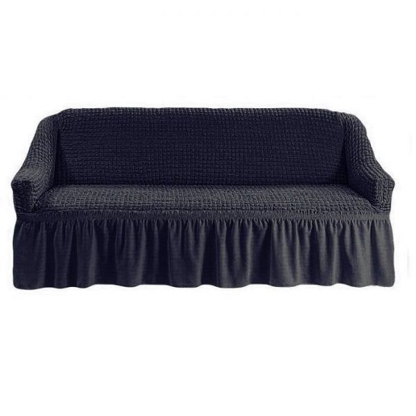 Cover for three-seater sofa, dark gray
