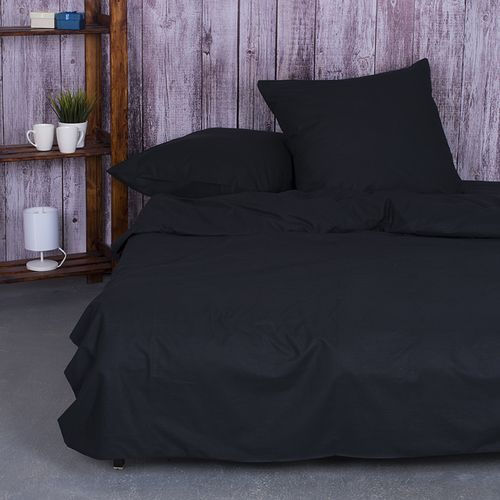 Bed linen Poplin plain "Art Tex Design" - "Black"