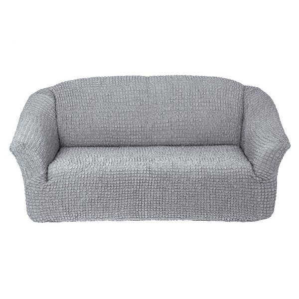 Triple sofa cover without frill, gray