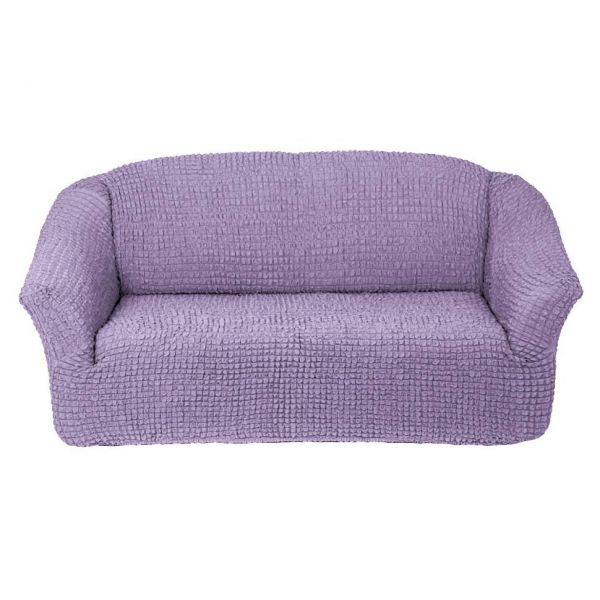 Triple sofa cover without frill, lilac